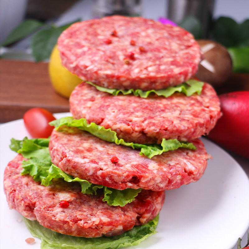 Crazy Chef Australia imported beef patty burger patty steak set breakfast without added western food ingredients 500g