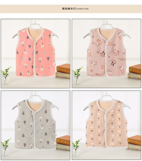 Áo vest trẻ em dày cộng với phim hoạt hình nhung mùa thu đông bé trai và áo vest nhỏ vest ấm áp trong áo vest trẻ em quần áo em bé