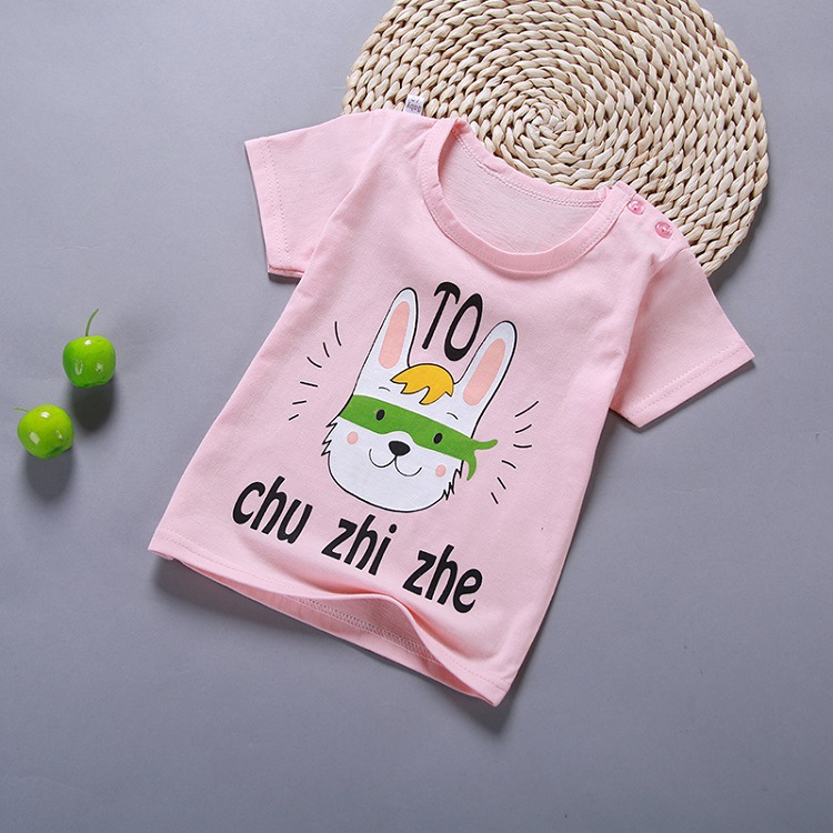 Trẻ em ngắn tay t-shirt trẻ em t-shirt trẻ sơ sinh nửa tay áo trai cotton ngắn tay nữ bé mùa hè phần mỏng 1-4