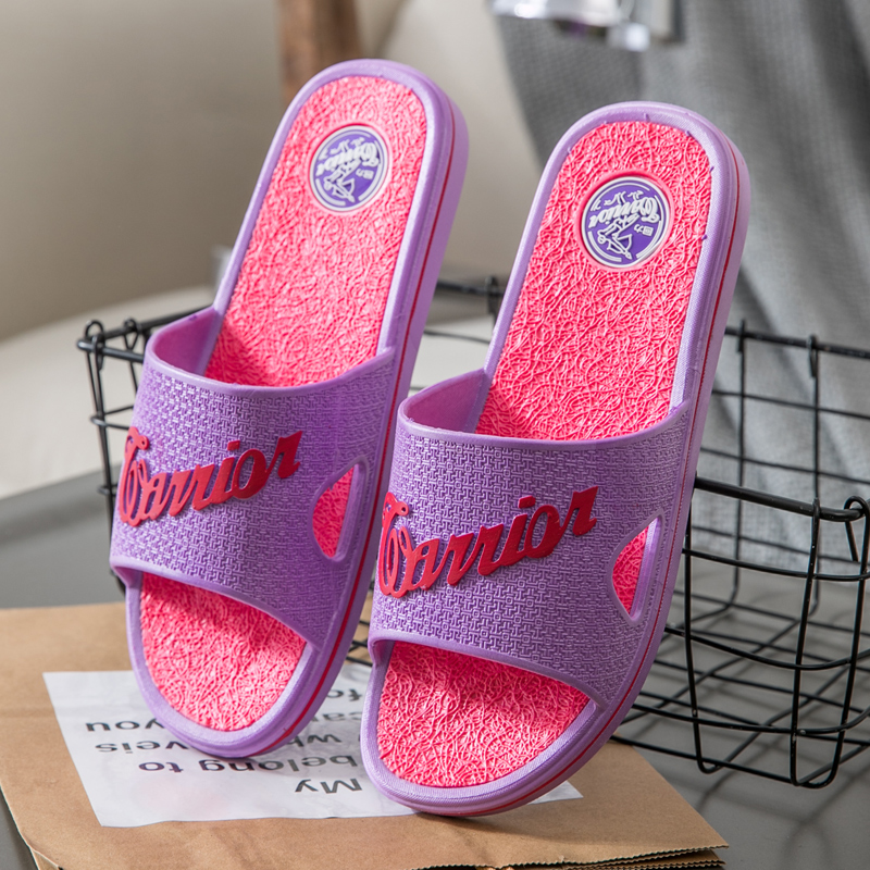 Purple [Durable And Deodorant]Warrior  slipper female summer Wear out non-slip household ma'am Thick bottom indoor summer Deodorization At home Shower Room take a shower Sandals