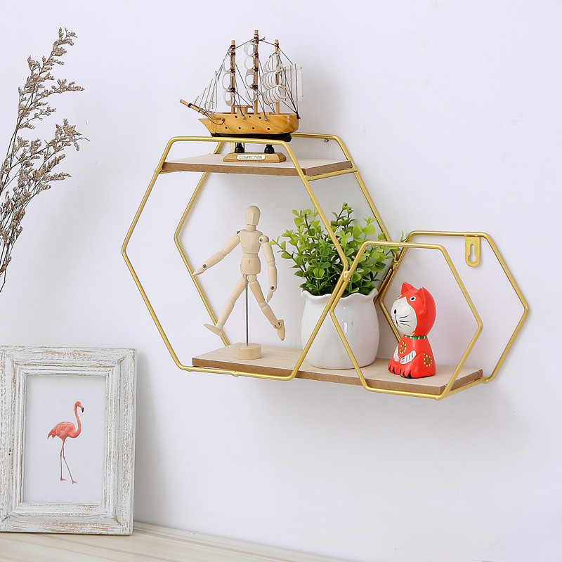Decorative room Trinket Quarters Wall Face Living Room Background Pendants Nordic Ins Wind Wall Cloth Shelve