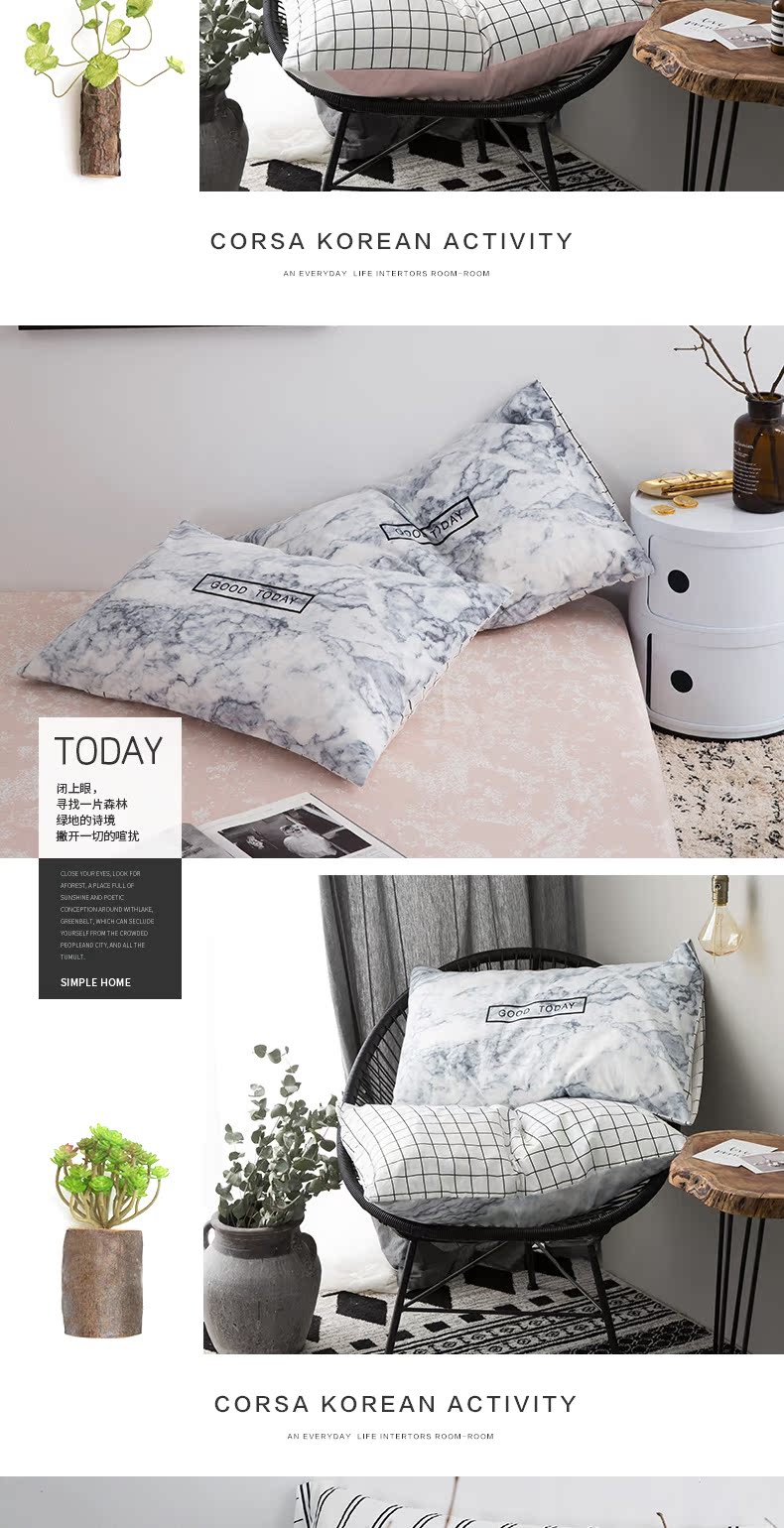 Nam Cực bông thời trang bông gối gối bao gồm một cặp người độc thân được nạp với mùa bìa 48 * 74 gối - Gối trường hợp gối cao su non cho trẻ sơ sinh