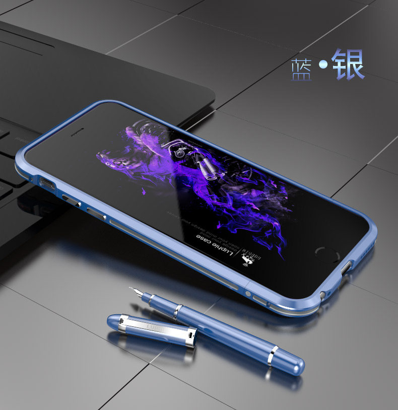 Luphie Bicolor Blade Sword Slim Light Aluminum Bumper Metal Shell Case for Apple iPhone 6S Plus/6 Plus & iPhone 6S/6
