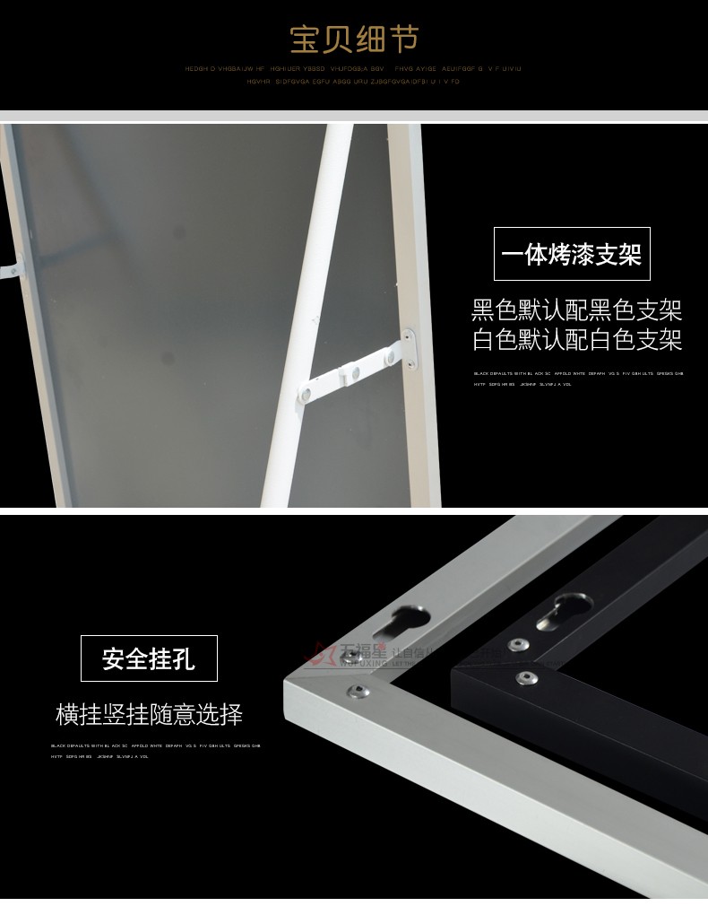 Gương giày hợp kim nhôm Wufuxing Gương giày cửa hàng kiểm tra giày gương máy tính để bàn Gương kiểm tra sàn giày Gương chống cháy nổ - Gương gương đèn led phòng ngủ