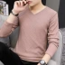 Mùa thu 2019 áo len nam mới của giới trẻ Hàn Quốc áo thun dệt kim dài tay xu hướng nam màu rắn - Áo len áo len Áo len