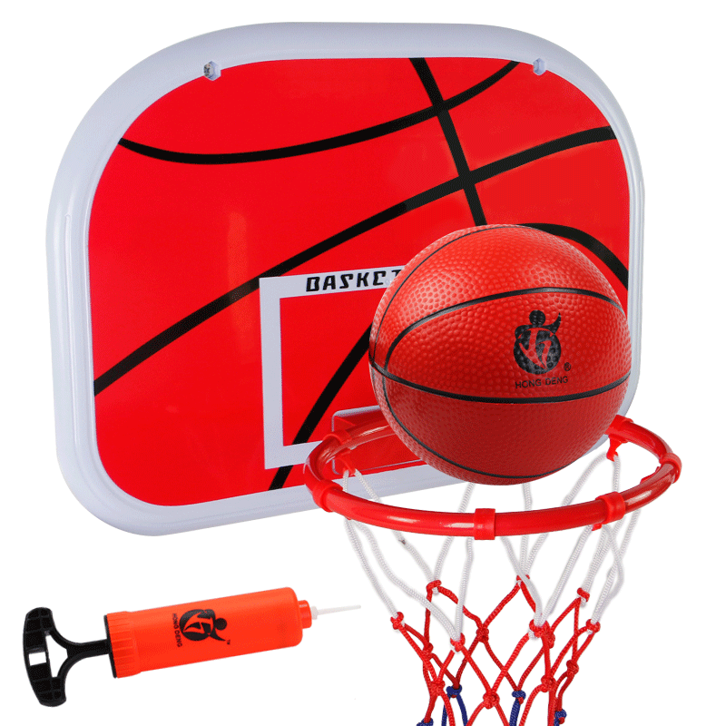 Hongden Free Punch Kids Small Basketball Board Home Wall Hanging Dormitory Basket Frame Baby Leather Ball Boy