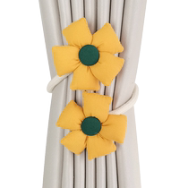 A pair of curtain straps modern simple straps creative white gauze straps flower decoration storage buckles
