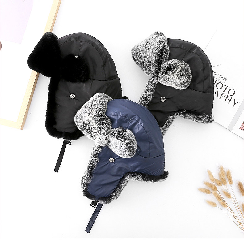 Lexus Сан - кролик зима мужской и женщины лэй фэн шапка к северо-востоку на открытом воздухе холодный катание на лыжах кепка верховая езда счет утолщённый сохраняющий тепло хлопок кепка 