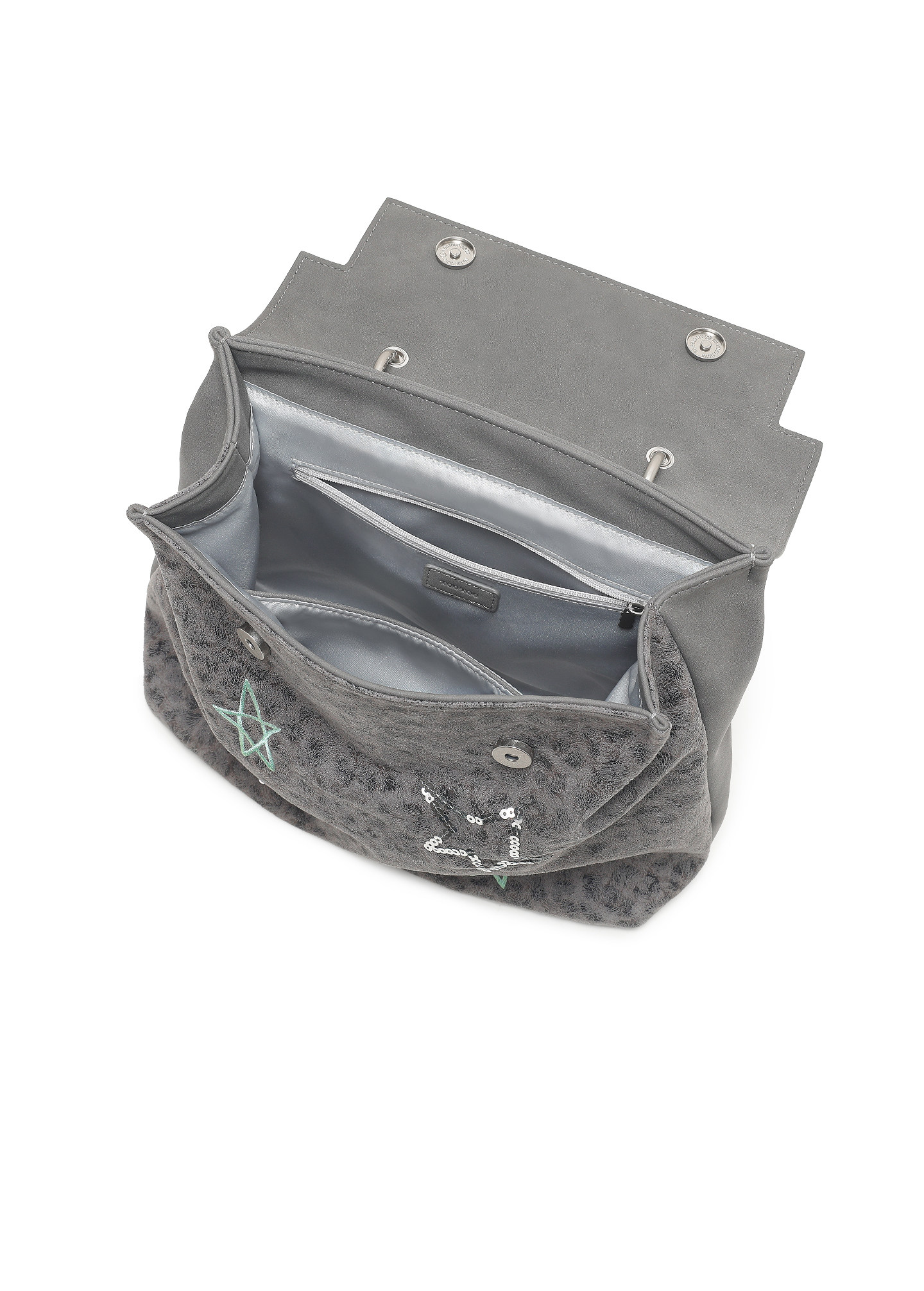 TOUTOU nut Grey Leopard Print Backpack