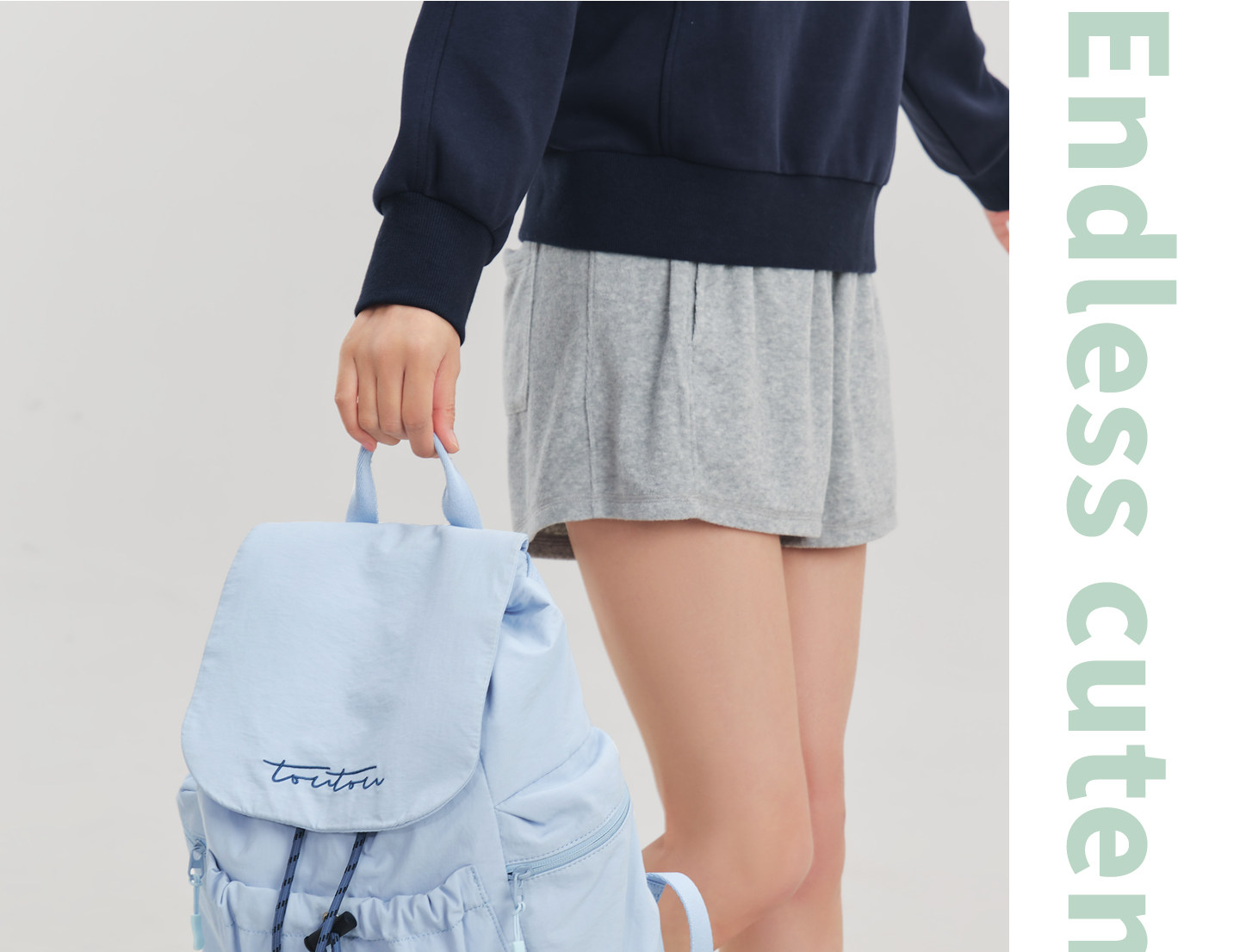 TOUTOU Drawstring Nylon Backpack
