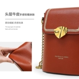 Кожаная цепь, небольшая сумка, сумка на одно плечо, 2020, из натуральной кожи, премиум класс, воловья кожа