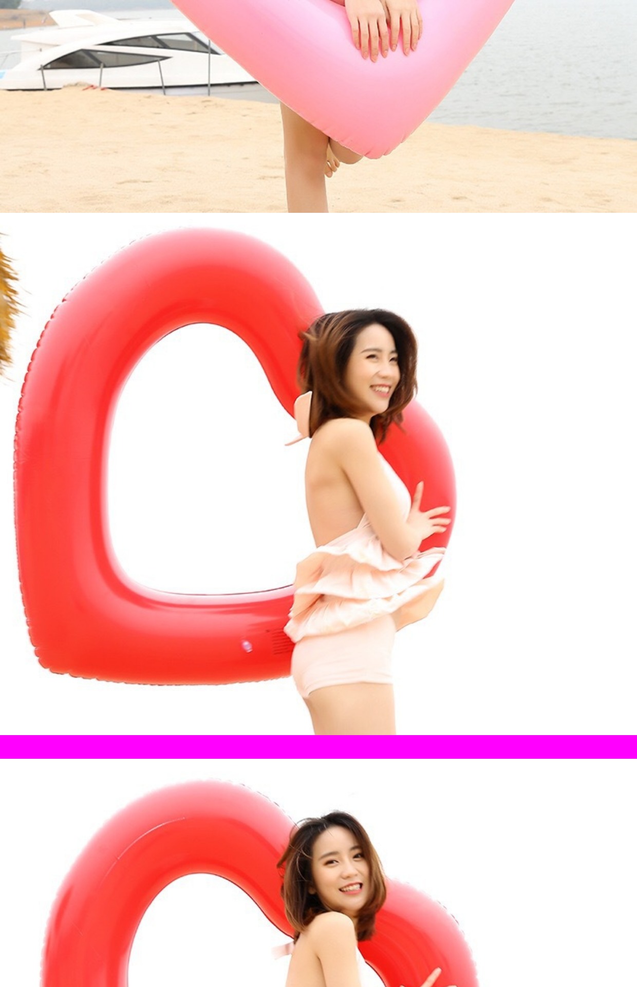 Vòng bơi vòng bơi vòng trái tim bơi phao cứu sinh dày lên tình yêu vòng bơi nổi hàng kỳ nghỉ nổi giường phao tay intex