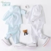 Bộ đồ lót trẻ em bằng vải cotton cho trẻ em Bộ đồ ngủ mùa đông nam 1-3 tuổi 2 nữ 0 mùa xuân và mùa thu cho bé bộ đồ trẻ em đẹp Quần áo lót