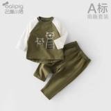 Детский комплект, весенний осенний хлопковый комбинезон для мальчиков, 2020, в западном стиле