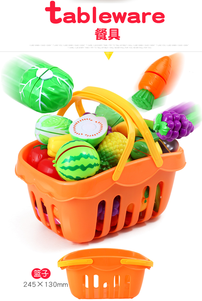 Trẻ em cắt trái cây đồ chơi chơi nhà bếp kết hợp rau bé gái cô gái cắt bánh cắt nhạc búp bê xinh đẹp