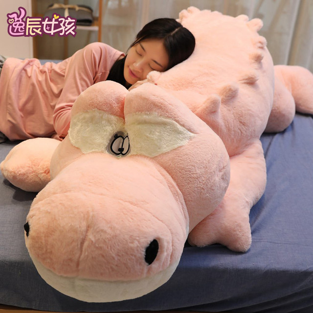 Crocodile plush toy, oversized doll, cute doll sleep pillow, long pillow, giant doll bed for girls