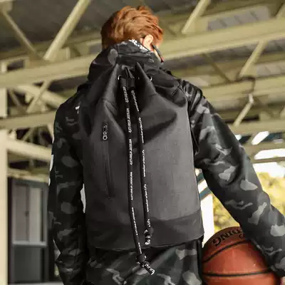 Drawstring back backpack Men's large-capacity outdoor drawstring backpack Waterproof sports fitness basketball bag bucket bag