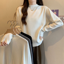 Autumn and winter clothing simple and fashionable maternity sweaters mid-collar loose bottoming shirts autumn large size slimming maternity sweaters