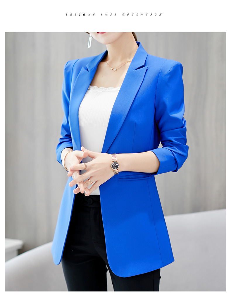 黛 2018 thu đông 2018 thời trang mới hoang dã size lớn phiên bản Hàn Quốc của bộ đồ giản dị giảm béo màu hợp xu hướng nữ áo vest dạ nữ