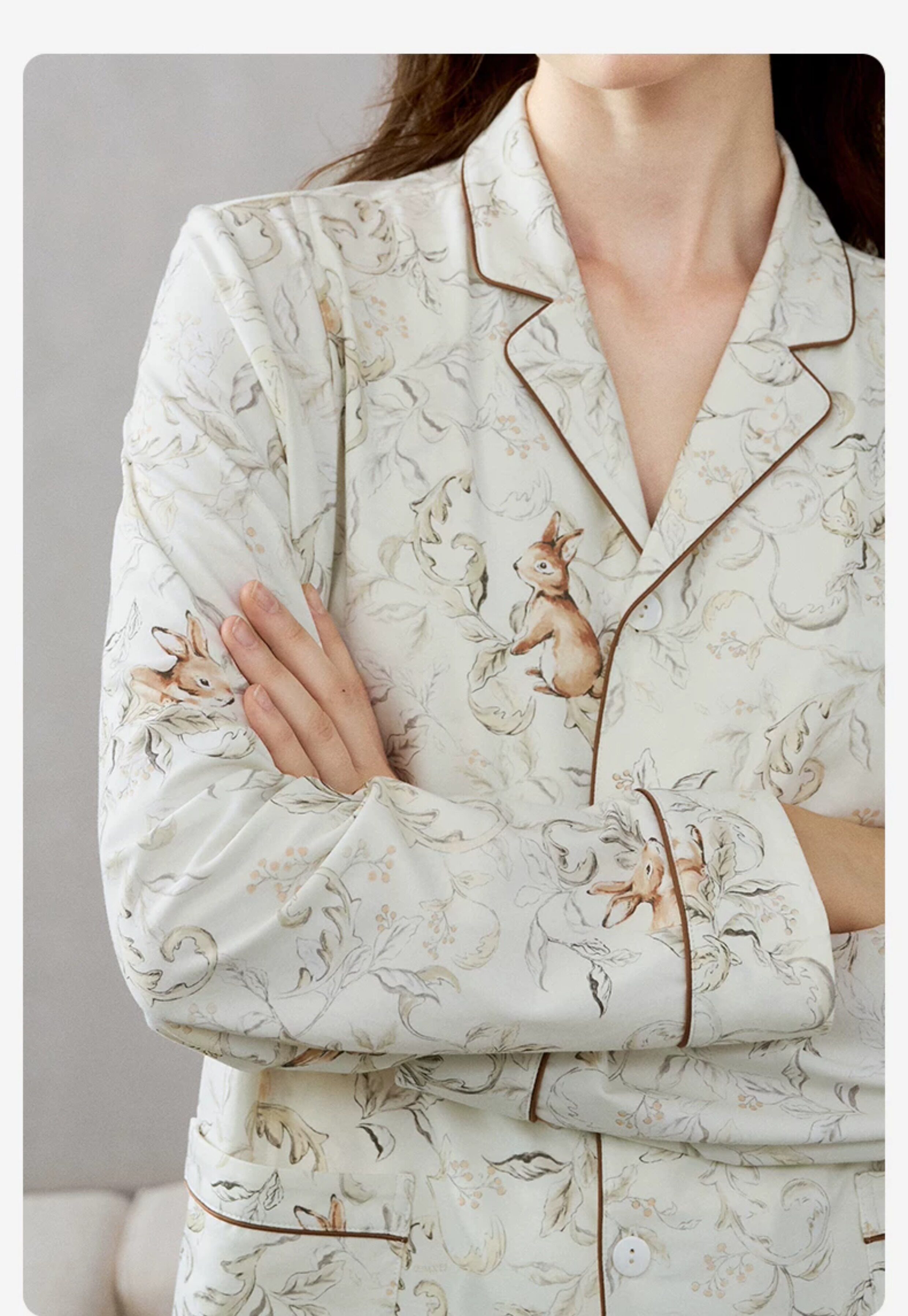 嫚熙四季款月子服孕妇睡衣怀孕早中晚期纯棉产后产妇家居服套装 — 15