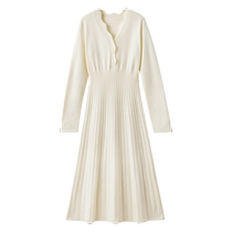 Manxi Maternity Dress for Fall New Long-sleeved French Elegant Single Wear Bottoming Maternity Dress