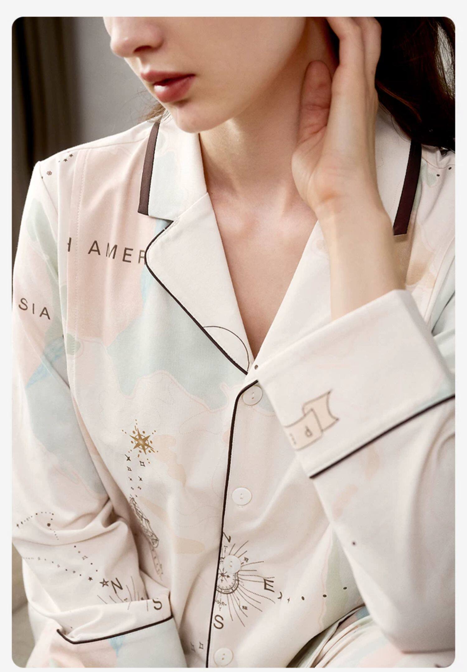 唐艺昕同款嫚熙秋冬纯棉吸汗月子服孕妇胸垫睡衣哺乳家居服9月份 — 55