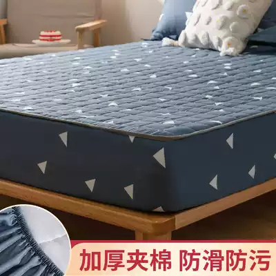Bed hat single piece thickened cotton bed cover 1 2 meters 1 5 1 8m bed cover Simmons mattress protective cover dust cover