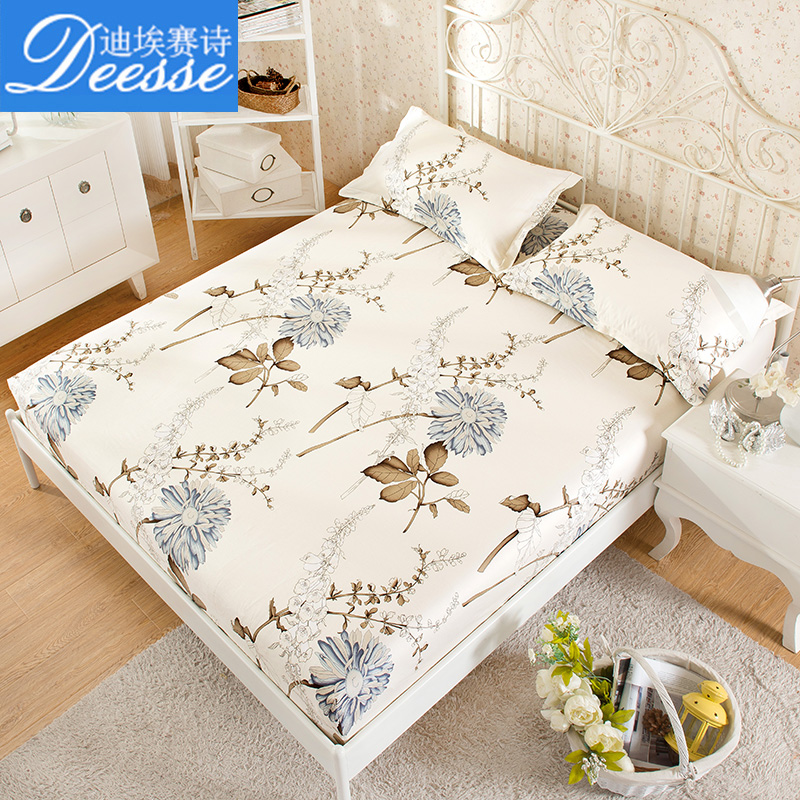 Bed sheet Single piece cotton bed sheet 1 5 1 8m cotton bed cover bed cover plus high non-slip Simmons bed pad protective cover