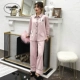 Đồ ngủ mới của phụ nữ mùa thu dài tay cotton mùa xuân và đồ ngủ mùa thu nhỏ ve áo cotton có thể được mặc bên ngoài thêu phù hợp với dịch vụ nhà