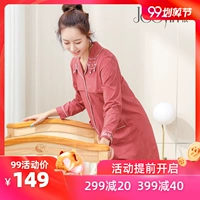 Jiaoyin Yuezi quần áo cotton cho bà bầu đồ ngủ phần mỏng mùa xuân và mùa hè bà mẹ sau sinh cho con bú dịch vụ nhà cho con bú mùa xuân và mùa thu - Giải trí mặc / Mum mặc bộ bầu