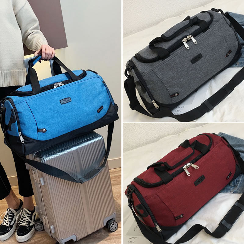 Large Capacity Single Shoulder Travel Bag Sports Fitness Bag Men's Hand Travel Bag Short Luggage Bag Folding Female Travel Bag