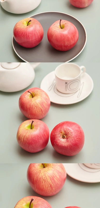 Mô phỏng mô hình trái cây đạo cụ táo đỏ đỏ Fuji trẻ em đồ chơi trái cây và rau quả trang trí nhà mô hình tủ trang trí - Trang trí nội thất phụ kiện trang trí nhà đẹp