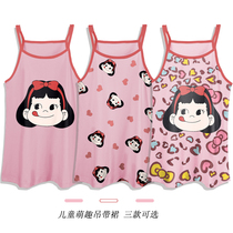 Kids Pajamas Girls Summer Thin Pure Cotton Sleepdress Mother and Child Princess Style Little Girl Sling Vest