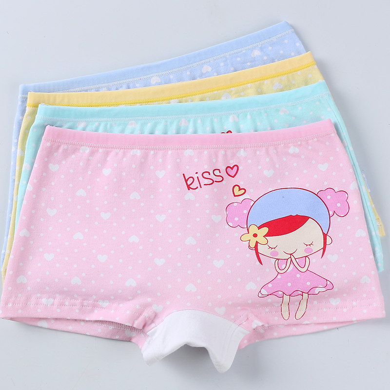 1 Children's underwear 3 Girls' boxer middle-aged children 6 Pure cotton 8 Baby girls children 12 Four corners 15-year-old children cotton