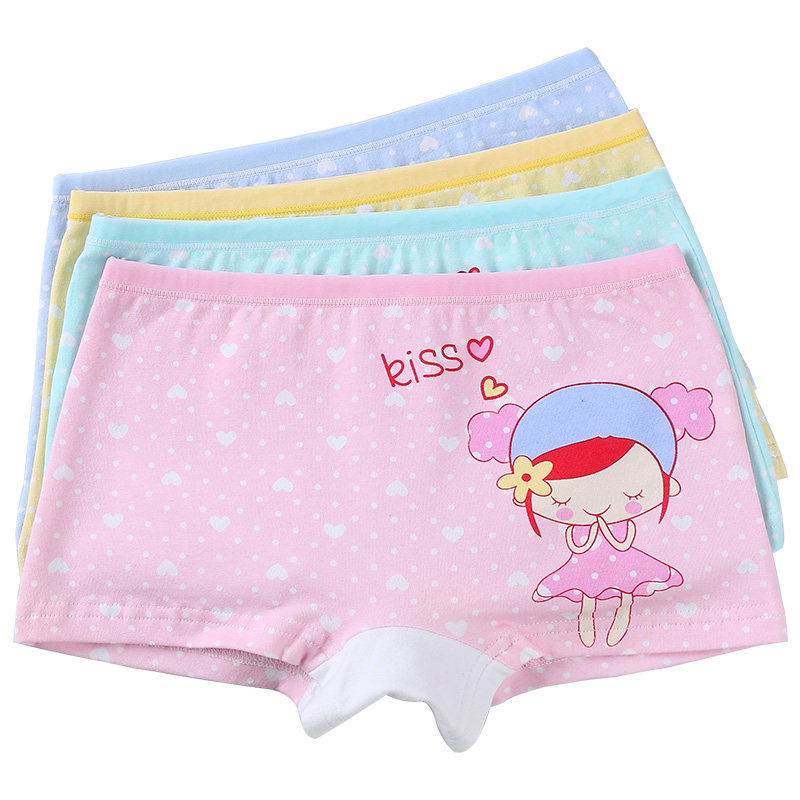 1 Children's underwear 3 Girls' boxer middle-aged children 6 Pure cotton 8 Baby girls children 12 Four corners 15-year-old children cotton