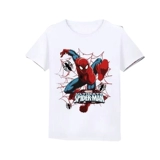 Летняя детская летняя одежда, хлопковая приятная телу футболка с коротким рукавом для мальчиков, в западном стиле