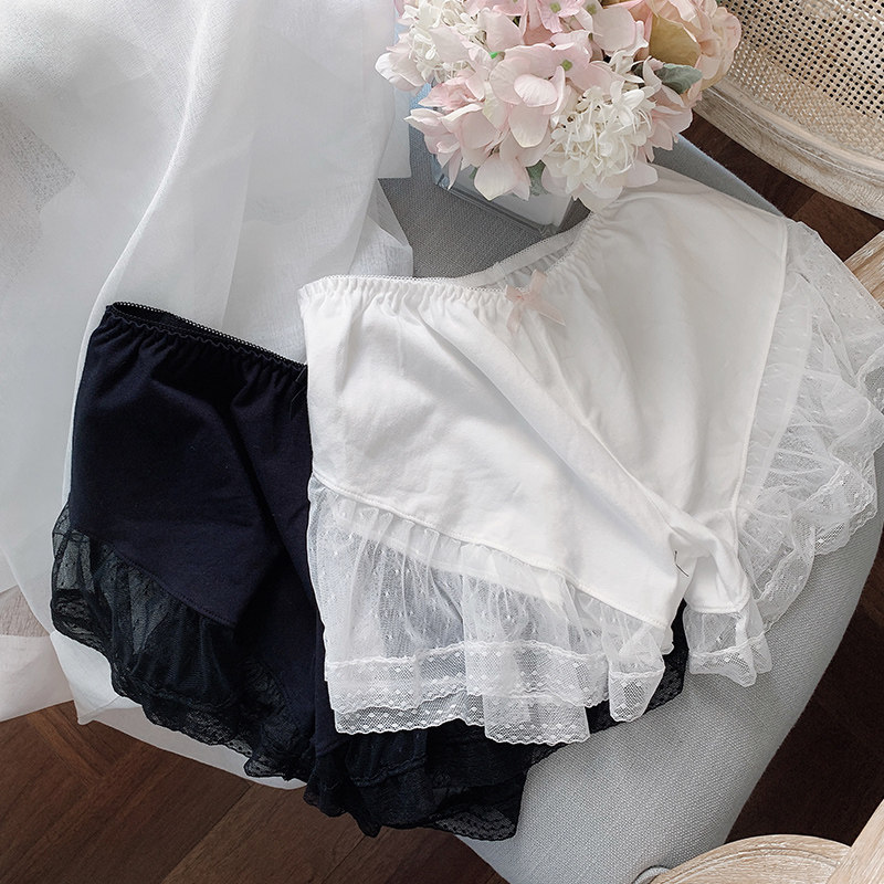 Japanese Inside Hitch Pants Anti-Walking Light Shorts Ice Silk Safety Pants Woman Summer Thin and Loose Lace can be worn outside