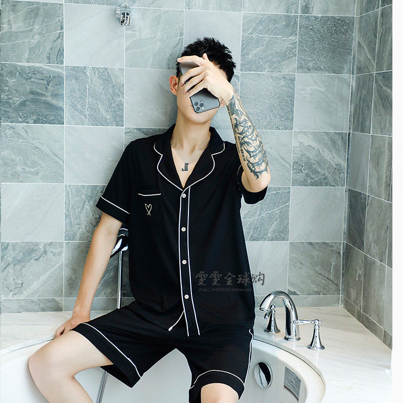 Japan JULIPET lovers Mordet sleepwear men and women summer loving short sleeve suit home clothes