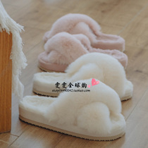 Japanese GP Cotton Slippers Women Lovers Cute Hair Plush Home Household Autumn Winter Thick Bottom Non-slip Room