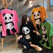 Japanese JULIPET cartoon panda couple pajamas women Spring Summer cotton short sleeve home clothing men GP