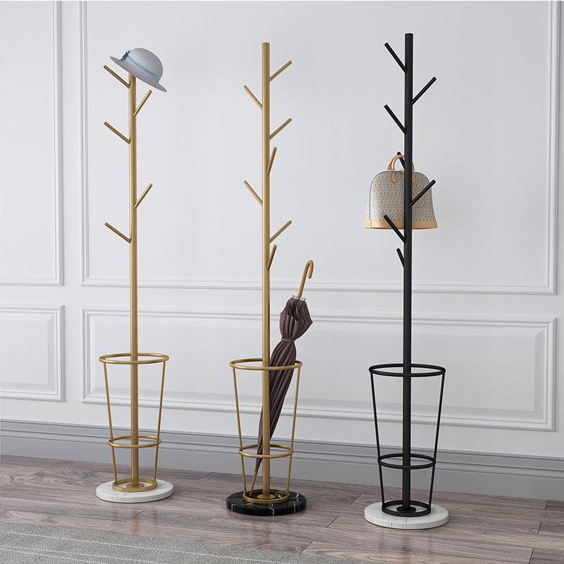 Postmodern minimalist light and luxurious clothes hat rack Umbrian rack Nordic Xuan Entrance Clothes Hanger Creative Hotel Umbrella Stand