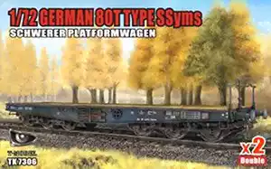 T-MODEL TK7306 World War II Germany ssysys80 tons railway heavy equipment transport card (1 1)