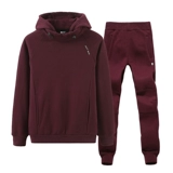 Демисезонный комплект для влюбленных, бархатная толстовка с капюшоном, трендовый утепленный спортивный костюм для отдыха