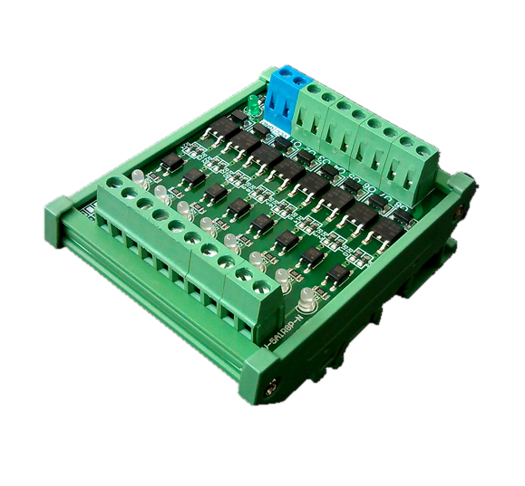 PLC Electro-Optic Coupling Isolation Signal Amplification Board Die Block 8-Way Electric High Flat Voltage Conversion Relay Drive NPN Type