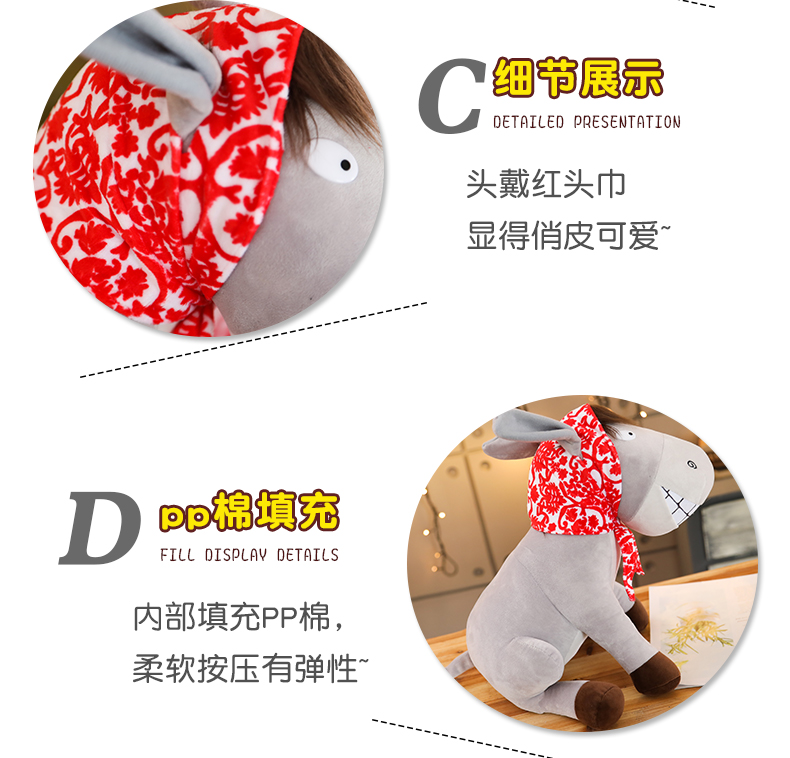 Búp bê dễ thương xấu xí dễ thương hoa màu xanh lá cây nhỏ lừa đồ chơi sang trọng gối ngủ búp bê quà tặng sinh nhật - Đồ chơi mềm gấu bông cá sấu