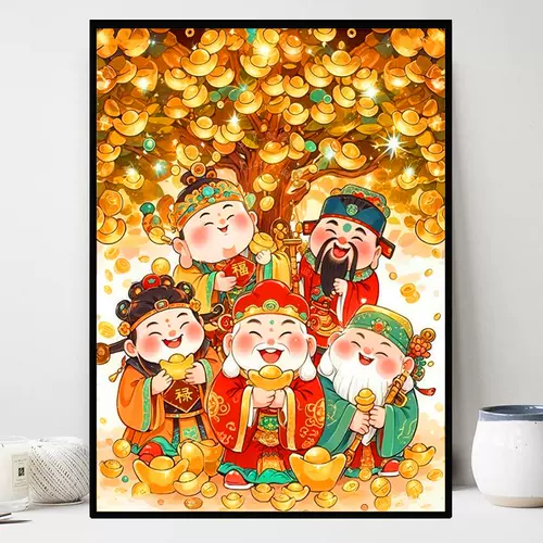 Новая гостиная скрещенная стежка пятисторонняя богатство бог