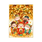 Новая гостиная скрещенная стежка пятисторонняя богатство бог