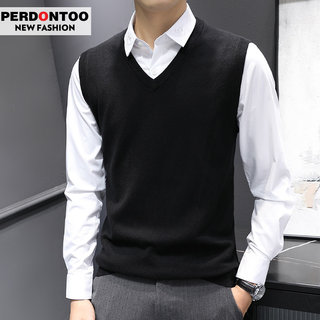 Suéter de otoño e invierno, chaleco de punto, suéter con cuello en v