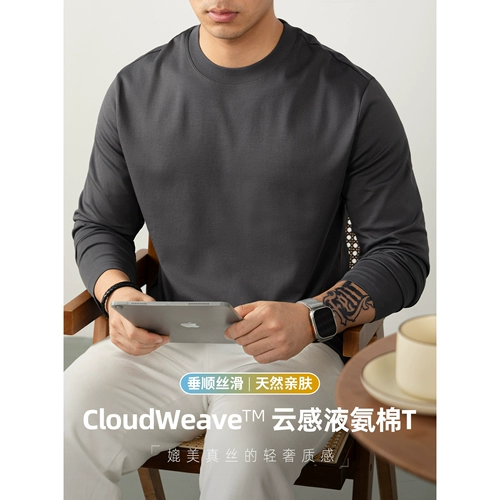 Хлопковый лонгслив, демисезонная базовая рубашка, изысканный стиль