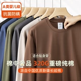 Хлопковый демисезонный цветной лонгслив, базовая рубашка, толстовка, из ворсистого хлопка, высокий воротник